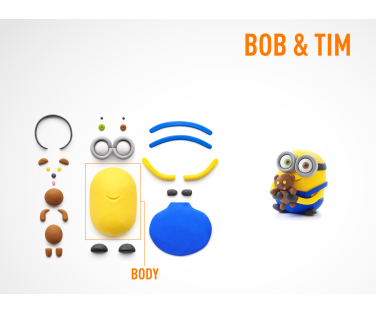 HEY CLAY Modeling Clay Minion Bob & Tim