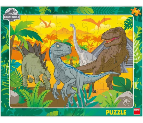 Dino Frame Puzzle 40 pc, The world of dinosaurs