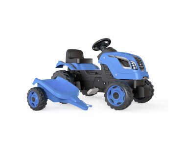 Smoby Traktor Blue Farmer XL with a Trolley