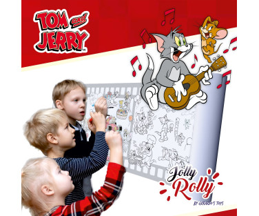 Gerardo's Toys kleebitav värvimispaber rullis Jolly Rolly, Tom ja Jerry