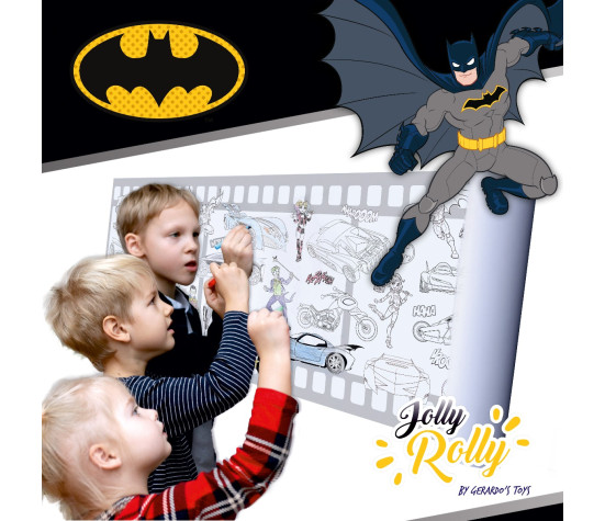 Gerardo's Toys kleebitav värvimispaber rullis Jolly Rolly, Batman