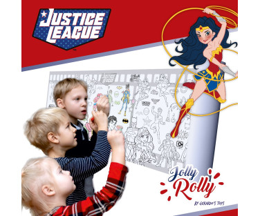 Gerardo's Toys kleebitav värvimispaber rullis Jolly Rolly, Justice League