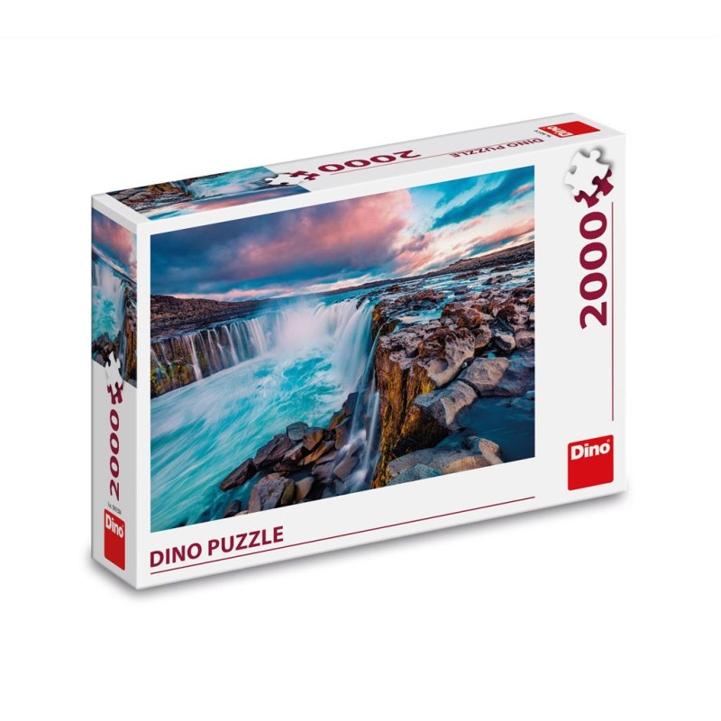 Dino Puzzle 2000 pc Waterfall of Selfoss