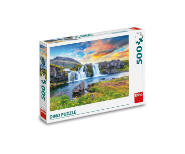 Dino Puzzle 500 pc Icelandic Waterfalls