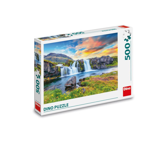 Dino Puzzle 500 pc Icelandic Waterfalls