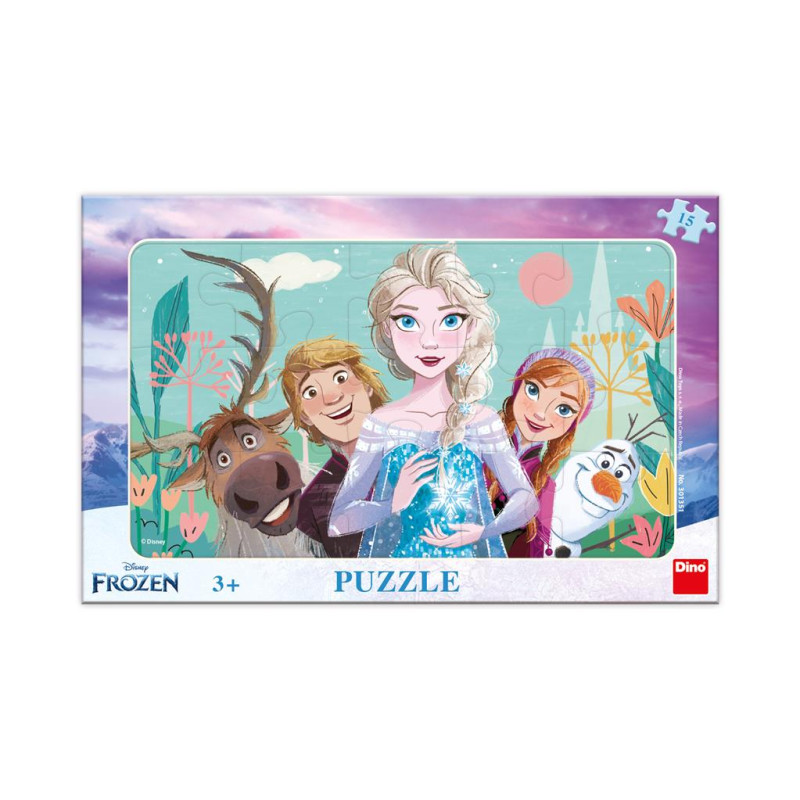 Dino Frame Puzzle 15 pc small Frozen