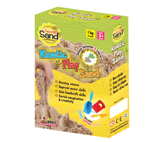 Gerardo's Toys Secret Sand modelleerimisliiv 3 tööriistaga, roheline 1 kg