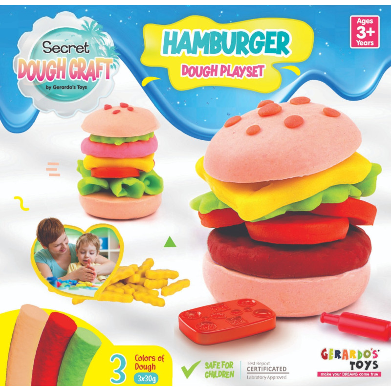 Gerardo's Toys voolimiskomplekt Hamburger Dough Craft