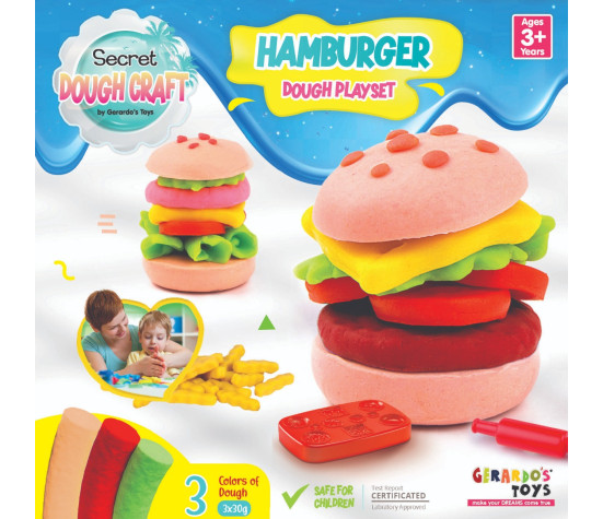 Gerardo's Toys voolimiskomplekt Hamburger Dough Craft