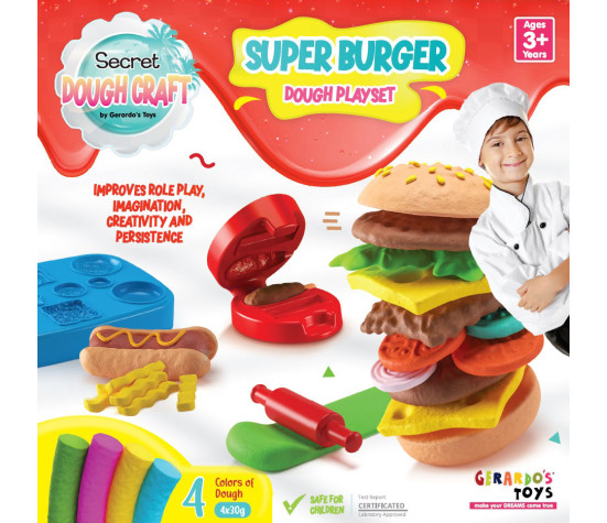 Gerardo's Toys voolimiskomplekt Hamburger Dough Craf 6 osa