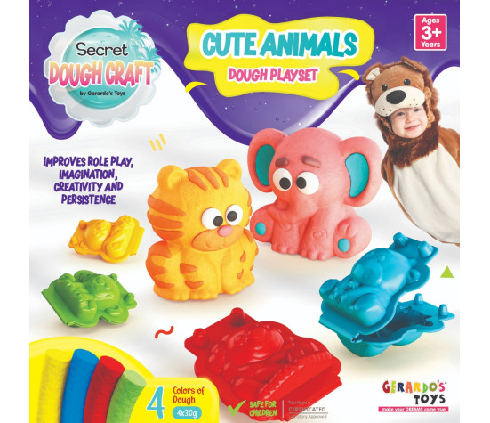 Gerardo's Toys voolimiskomplekt Armsad loomad Dough Craft