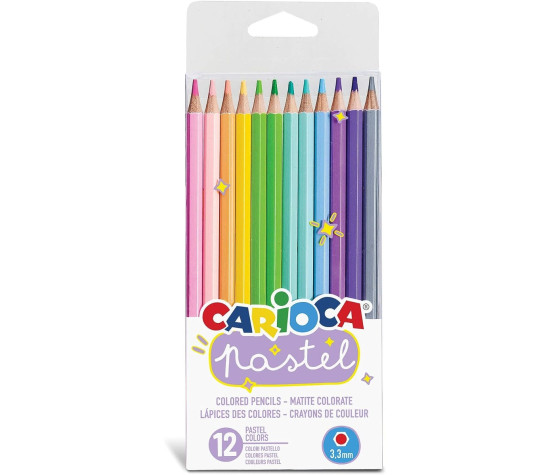 CARIOCA Värvipliiatsid 12 tk pastel