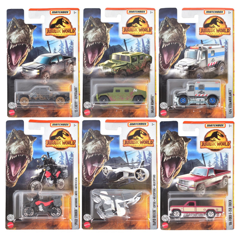 Matchbox Jurassic World autod