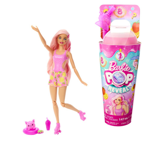 Barbie®️ Pop Reveal joogitopsis üllatusnukk - maasikas