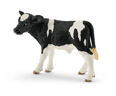 Schleich Farm World vasikas, must-valge