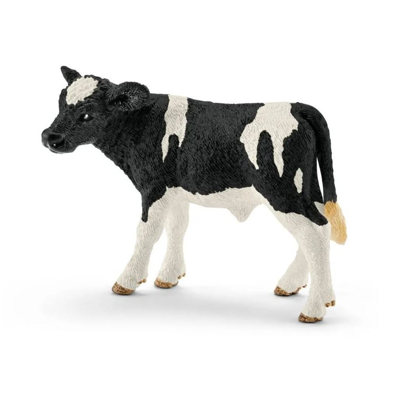 Schleich Farm World vasikas, must-valge