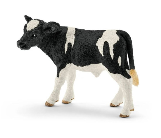 Schleich Farm World vasikas, must-valge