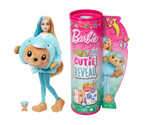 Barbie Cutie Reveal mõmmi delfiini kostüümis