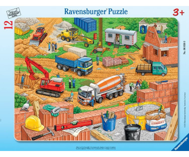 Ravensburger plaatpusle 12 tk Ehitusmasinad