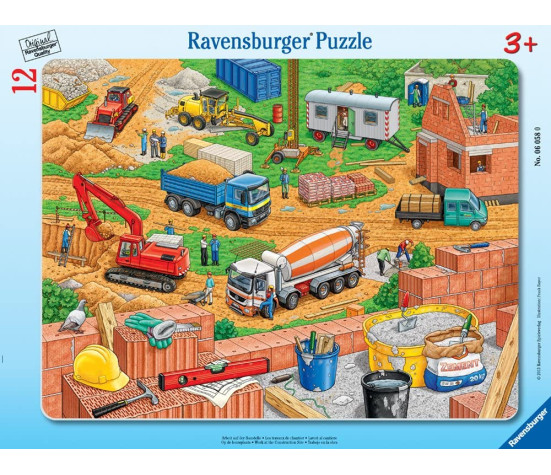 Ravensburger Frame Puzzle 12 pc Work On The Construction Site