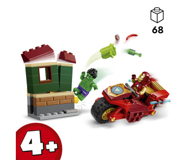 LEGO Super Heroes Iron Man with Bike and The Hulk