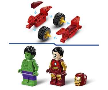 LEGO Super Heroes Iron Man koos ratta ja The Hulkiga