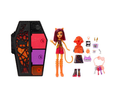 Monster High kirstukujuline üllatuskapp, neoonseeria Toralei