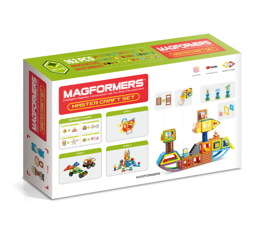 MAGFORMERS Magnet constructor set Master craft, 162 pcs