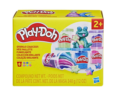 PLAY-DOH voolimismass Sparkle kollektsioon, 6 purki