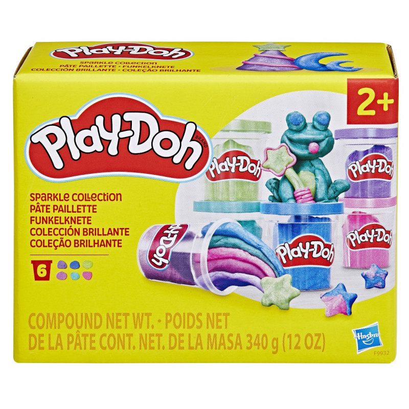 PLAY-DOH voolimismass Sparkle kollektsioon, 6 purki