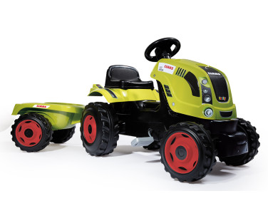 Smoby pealeistutav pedaalidega lastetraktor Claas Farmer XL järelkäruga