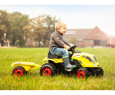 Smoby pealeistutav pedaalidega lastetraktor Claas Farmer XL järelkäruga