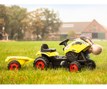 Smoby pealeistutav pedaalidega lastetraktor Claas Farmer XL järelkäruga