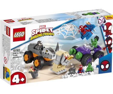 LEGO Spidey Hulk vs. Rhino Truck Showdown