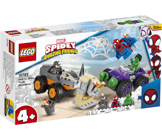 LEGO Spidey Hulki ja Rhino veokite vastasseis