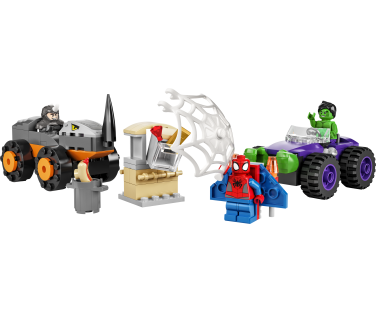 LEGO Spidey Hulki ja Rhino veokite vastasseis