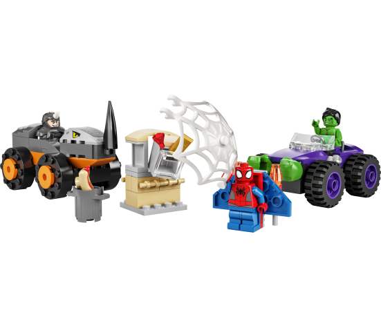 LEGO Spidey Hulk vs. Rhino Truck Showdown