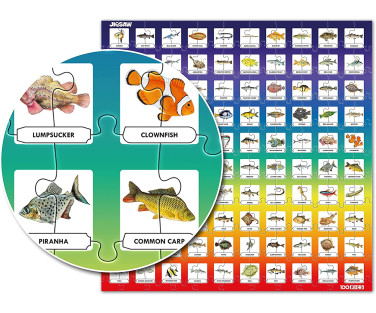 Jigsaw Quiz pusle viktoriiniga Fish