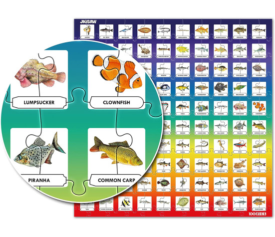 Jigsaw Quiz pusle viktoriiniga Fish