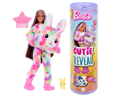 Barbie®️ Cutie Reveal vikerkaarekostüümidega nukud - Jänku