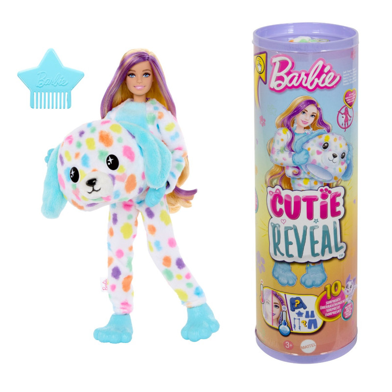 Barbie®️ Cutie Reveal vikerkaarekostüümidega nukud - Dalmaatslane