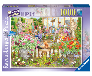 Ravensburger high-quality puzzle Cafe in the middle of nature, 1000 pieces