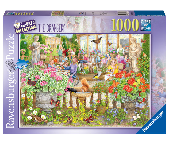 Ravensburger high-quality puzzle Cafe in the middle of nature, 1000 pieces