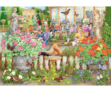 Ravensburger high-quality puzzle Cafe in the middle of nature, 1000 pieces