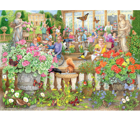 Ravensburger high-quality puzzle Cafe in the middle of nature, 1000 pieces