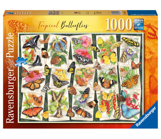 Ravensburger pusle 1000 tk Eksootilised liblikad