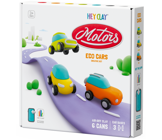 HEY CLAY Modeling Clay Eco Cars with Wheels