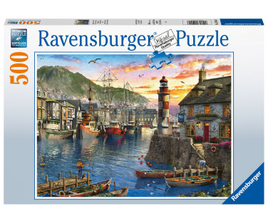 Ravensburger Puzzle 500 pc Sunrise in the Harbor