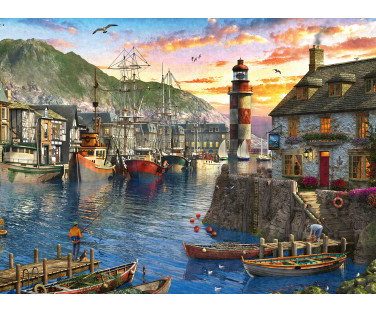 Ravensburger Puzzle 500 pc Sunrise in the Harbor