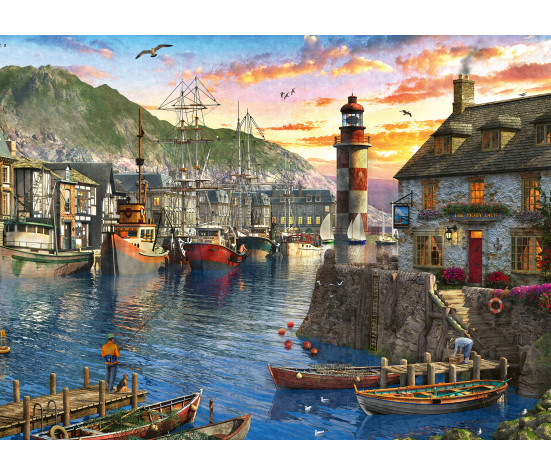 Ravensburger Puzzle 500 pc Sunrise in the Harbor